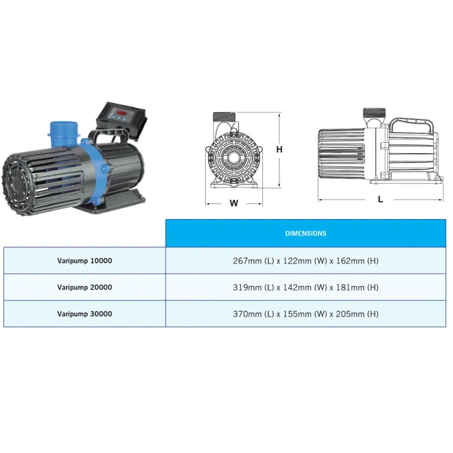 Evolution Aqua Varipump 30000 Pond Pump - Hatton Koi