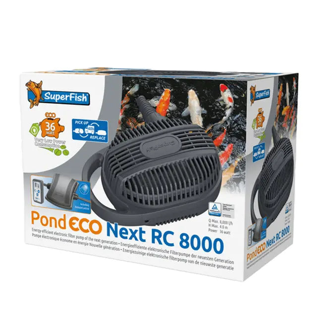 SuperFish Pond Eco Next RC 8000 (36w) - Hatton Koi